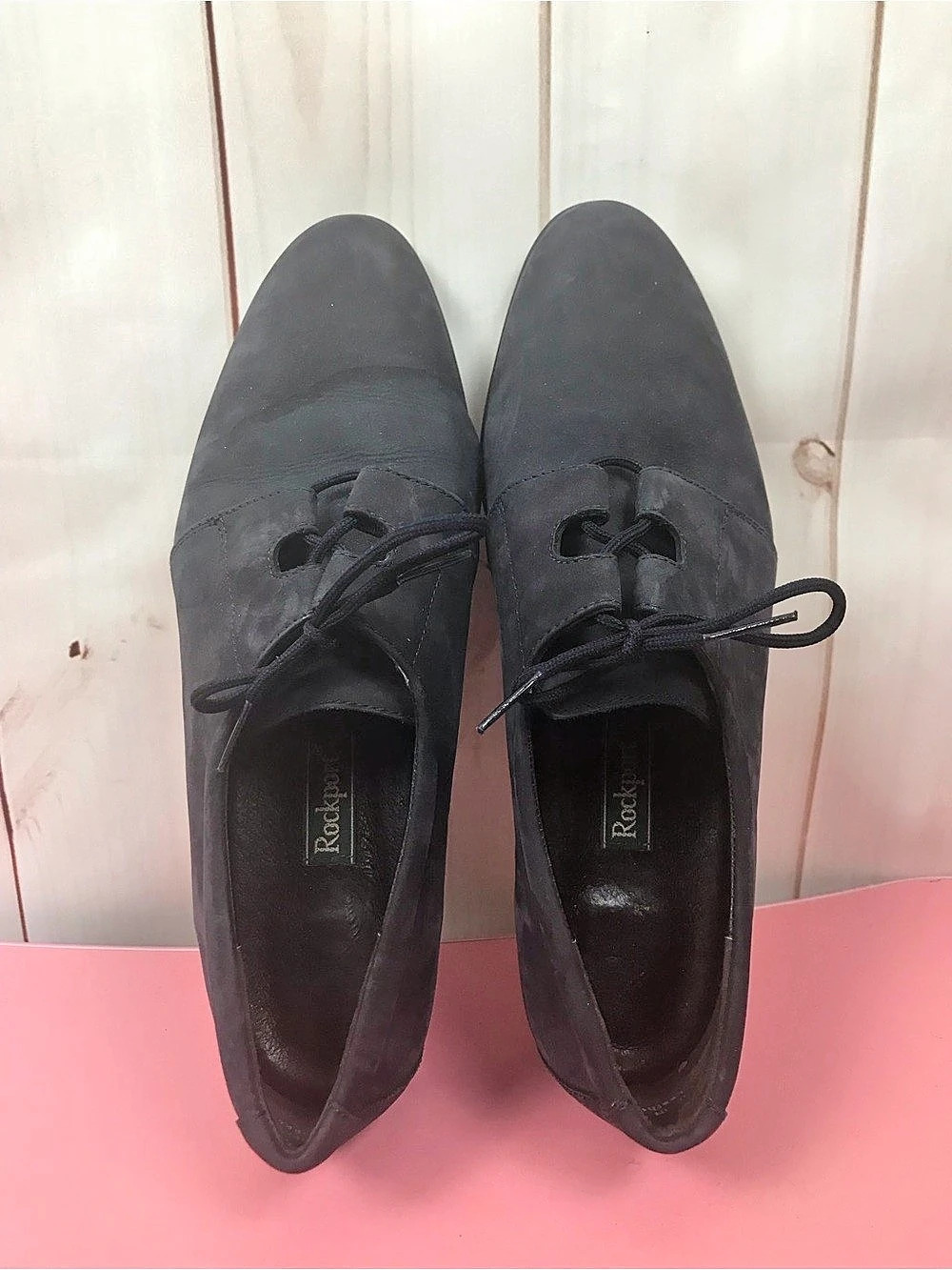 Rockport Black Leather Oxfords US 9 N